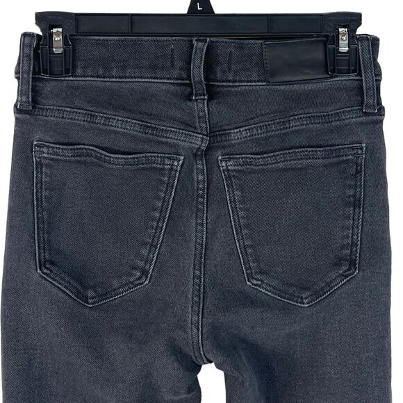 Madewell SZ 26 Cali Demi-Boot Jeans Mid-Rise Stretch Pockets Zip-Fly Gray - Picture 4 of 10